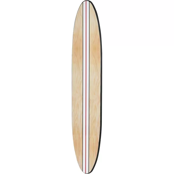 Creative CoOp Surfboard Style Wood Wall DecorWhite Stripe