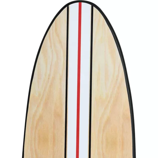 Creative CoOp Surfboard Style Wood Wall DecorWhite Stripe