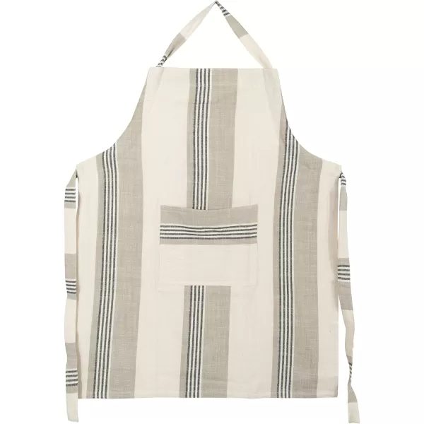 Creative CoOp Tan ampamp Grey Striped Cotton Tea Towels Set of 3 PiecesApron