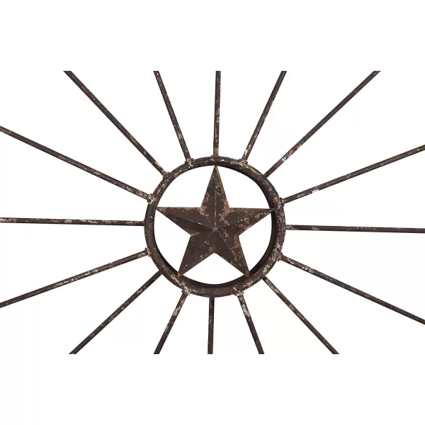 Creative CoOp Wagon Wheel with Star Wall Dcor