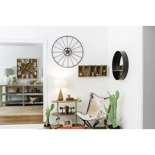 Creative CoOp Wagon Wheel with Star Wall Dcor