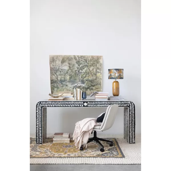 Creative CoOp Woven Cotton Distressed Print Fringe Rug 72quot L x 48quot W x 0quot H Multicolor