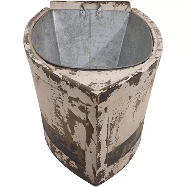 Wood Decorative Boat with Tin Insert
