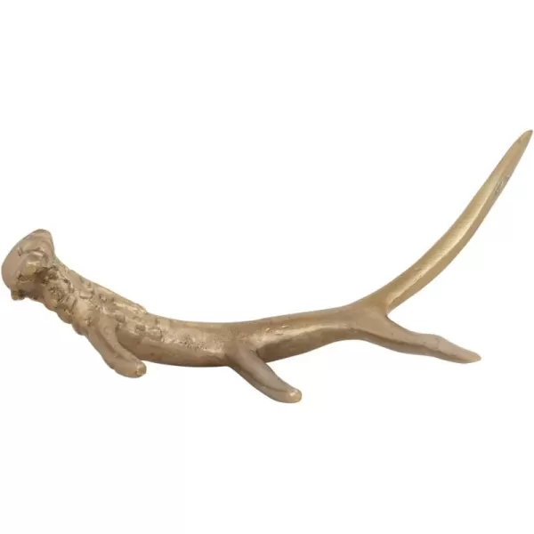 Creative CoOp Aluminum Antler Dcor Gold Finish Figurine 16quot L x 5quot W x 5quot H Greige