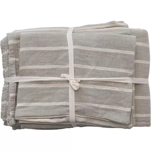 Creative CoOp Cotton Double Cloth KingBed Cover 2 KingShams Set of 3Queen