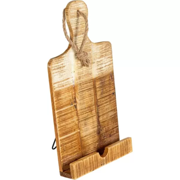 Creative CoOp Distressed White Dipped Wood Tablet Holder
