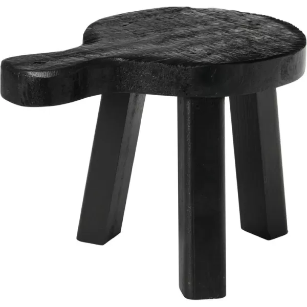 Creative CoOp Small Wood Pedestal with HandleBlack