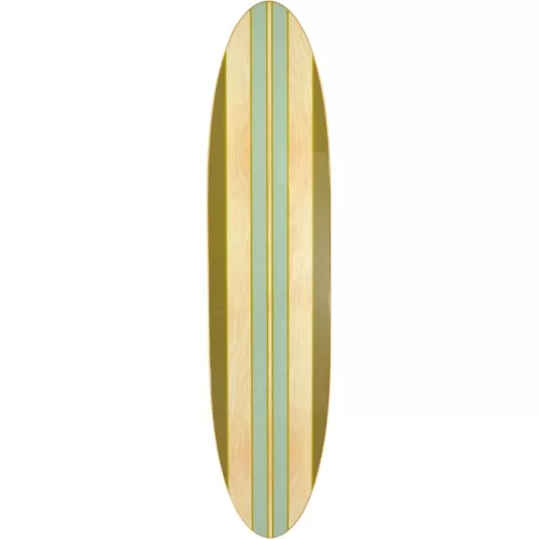 Creative CoOp Surfboard Style Wood Wall DecorGreen Stripe