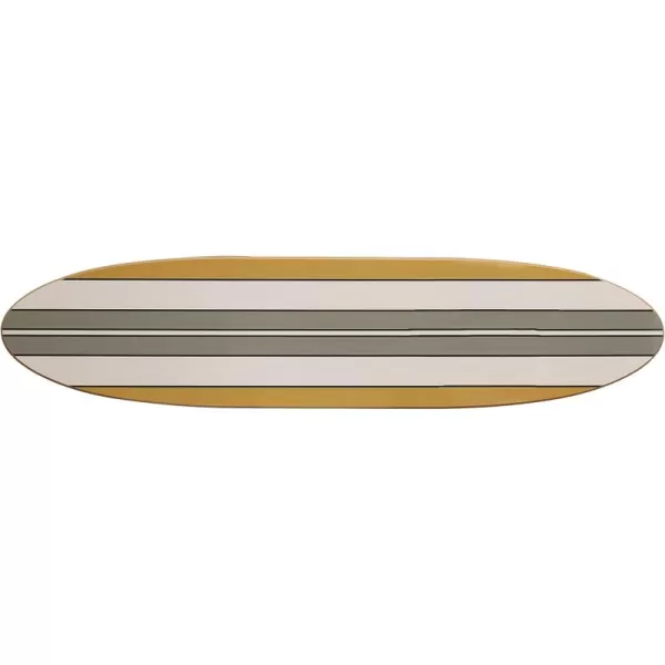 Creative CoOp Surfboard Style Wood Wall DecorGrey  Tan
