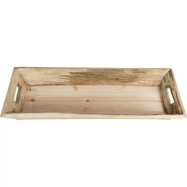Brown Rectangle Decorative Wood Tray