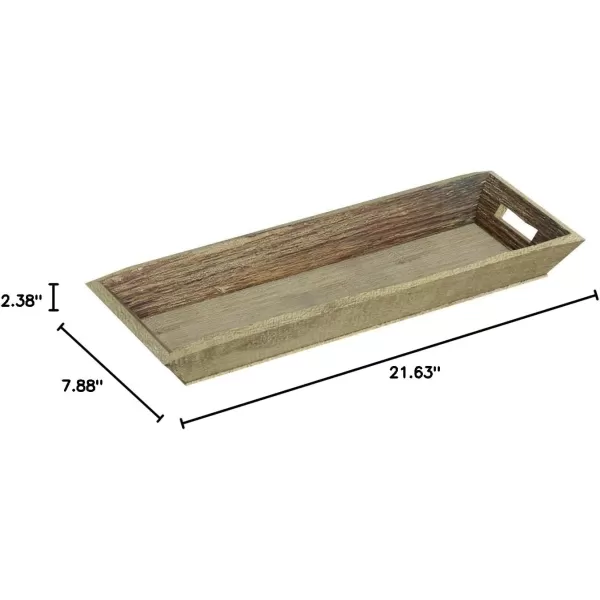 Brown Rectangle Decorative Wood Tray