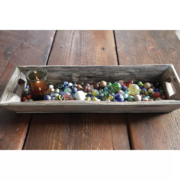 Brown Rectangle Decorative Wood Tray