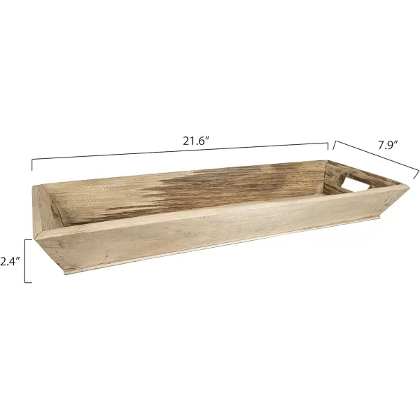 Brown Rectangle Decorative Wood Tray