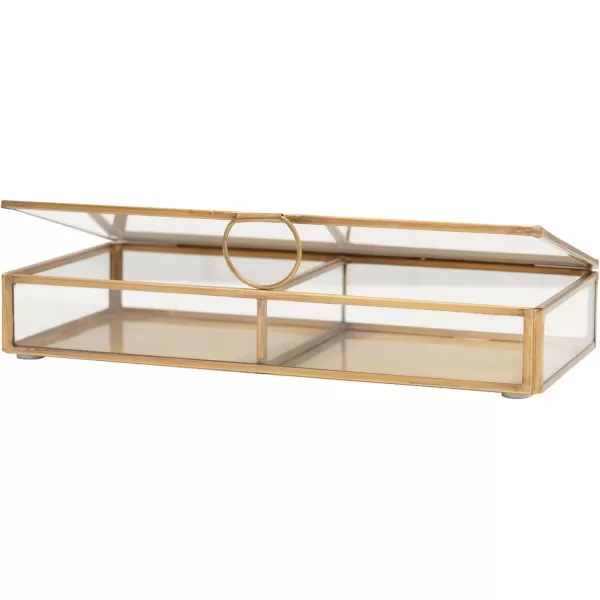 Creative CoOp Brass ampamp Glass Display Storage BoxGlass