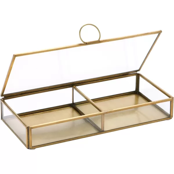 Creative CoOp Brass ampamp Glass Display Storage BoxGlass
