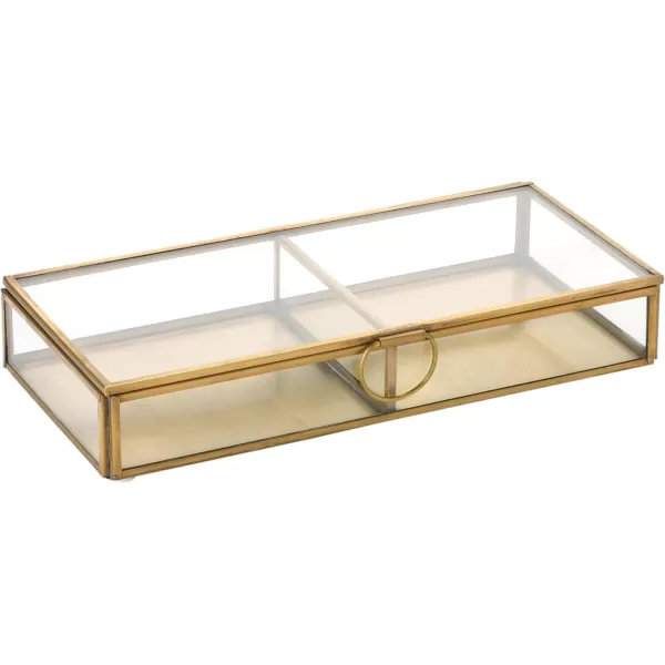 Creative CoOp Brass ampamp Glass Display Storage BoxGlass