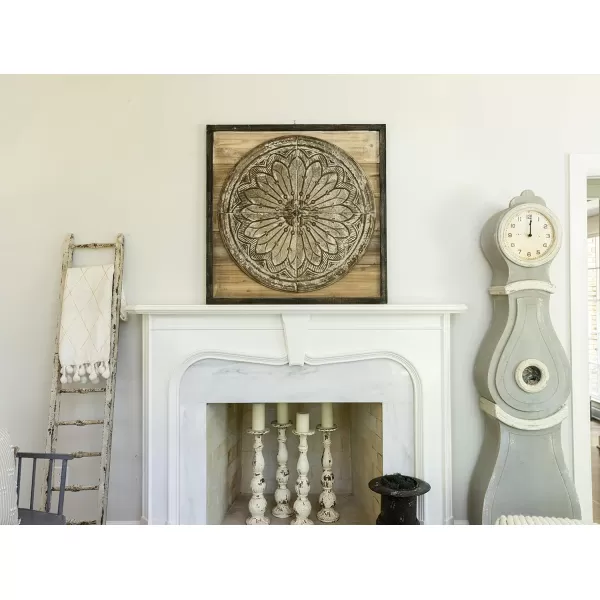 Creative CoOp Distressed Grey Wood Grandfather Style Wall Clock