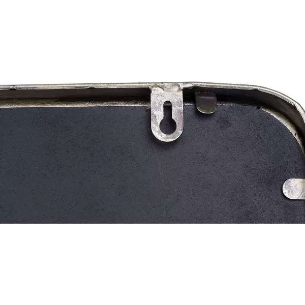 Creative CoOp Metal Framed Wall Mirror with Shelf BrassAntiqued Nickle