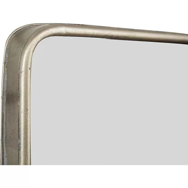 Creative CoOp Metal Framed Wall Mirror with Shelf BrassAntiqued Nickle