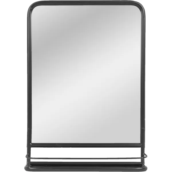Creative CoOp Metal Framed Wall Mirror with Shelf BrassBlack