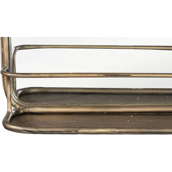 Creative CoOp Metal Framed Wall Mirror with Shelf BrassBrass