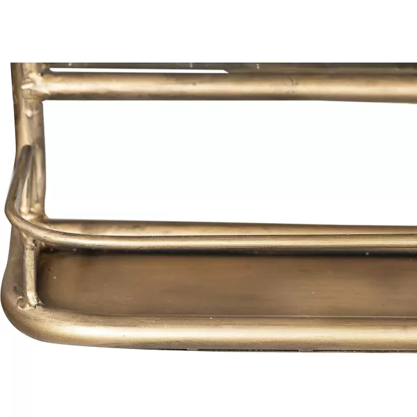 Creative CoOp Metal Framed Wall Mirror with Shelf BrassBrass