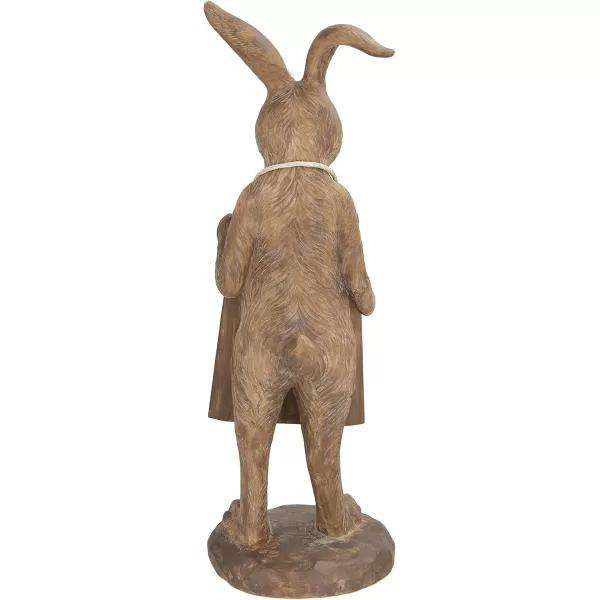 Creative CoOp Rabbit Holding Working Chalkboard Figures and Figurines Brown