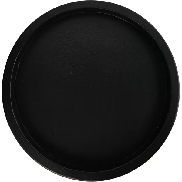Creative CoOp Round 3Tier Decorative Wood Tray WhiteBlack