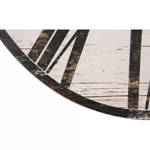 Oval Turquoise Wood Wall ClockWhite