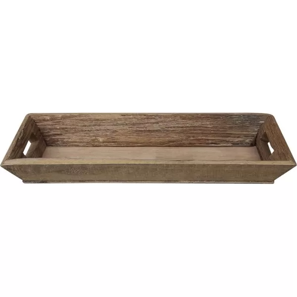 Brown Rectangle Decorative Wood Tray