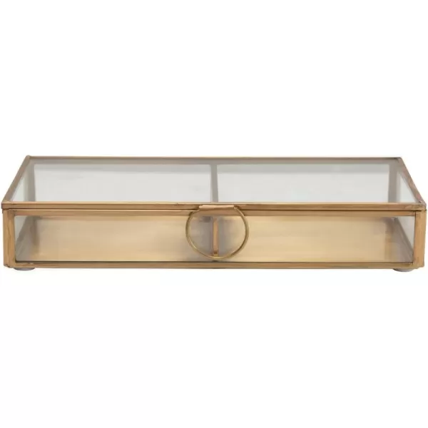 Creative CoOp Brass ampamp Glass Display Storage BoxGlass