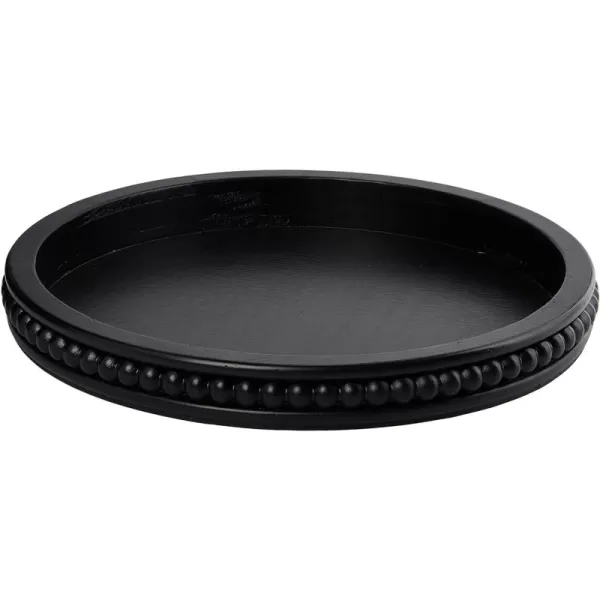 Creative CoOp Round 3Tier Decorative Wood Tray WhiteBlack
