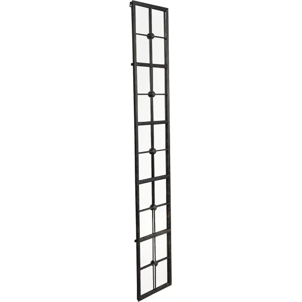 Creative CoOp Divided Rectangle Mirror with Distressed Gold FrameBlack