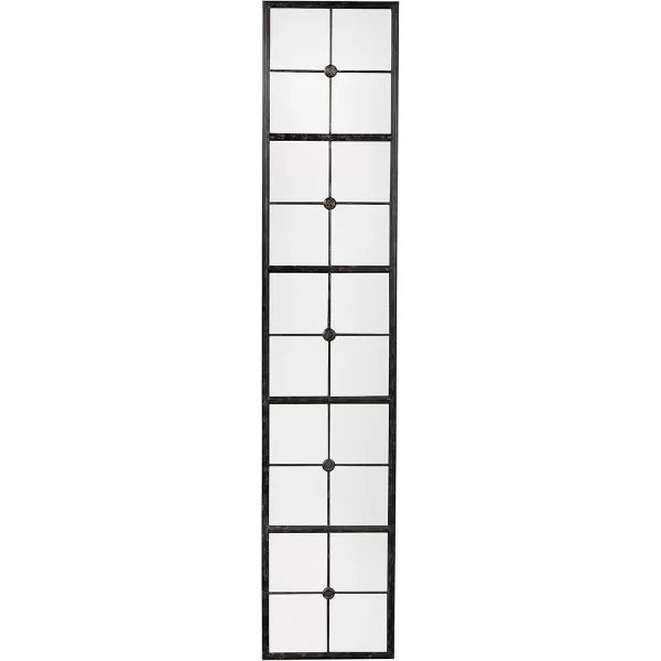 Creative CoOp Divided Rectangle Mirror with Distressed Gold FrameBlack