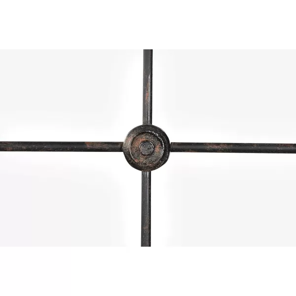 Creative CoOp Divided Rectangle Mirror with Distressed Gold FrameBlack