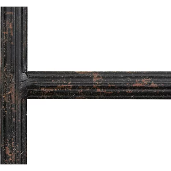 Creative CoOp Divided Rectangle Mirror with Distressed Gold FrameBlack