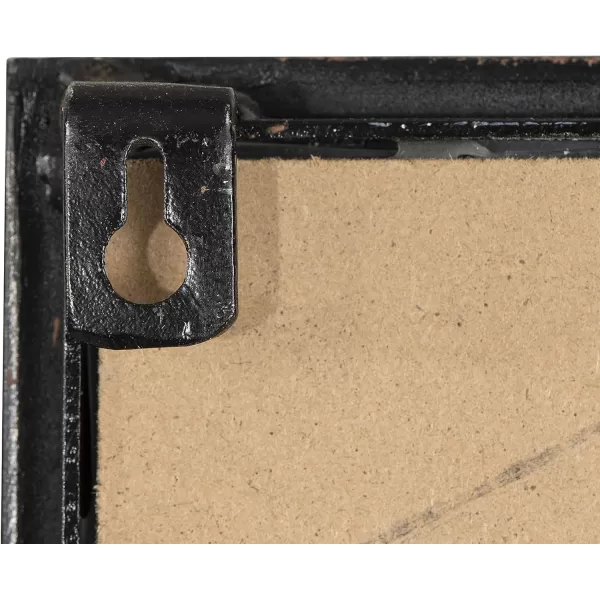 Creative CoOp Divided Rectangle Mirror with Distressed Gold FrameBlack