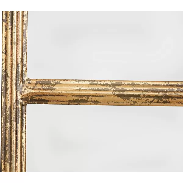 Creative CoOp Divided Rectangle Mirror with Distressed Gold FrameGold