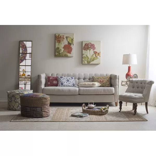 Creative CoOp Divided Rectangle Mirror with Distressed Gold FrameGold