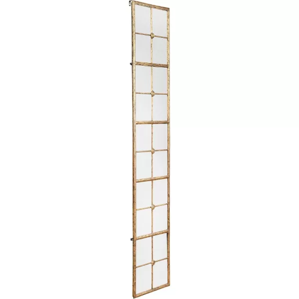 Creative CoOp Divided Rectangle Mirror with Distressed Gold FrameGold
