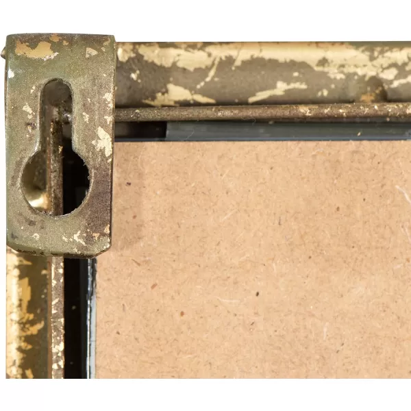 Creative CoOp Divided Rectangle Mirror with Distressed Gold FrameGold