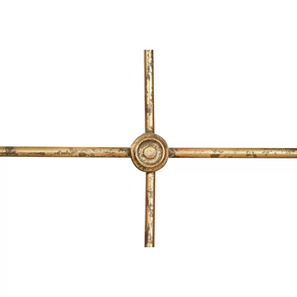 Creative CoOp Divided Rectangle Mirror with Distressed Gold FrameGold