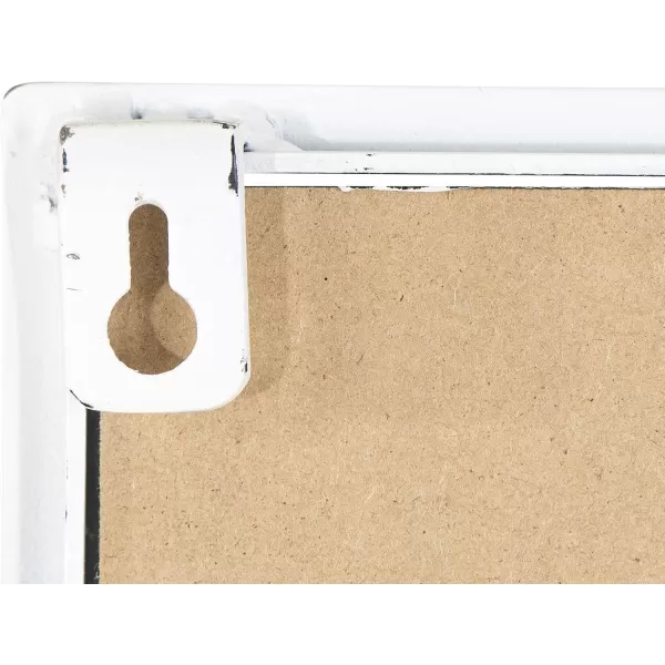 Creative CoOp Divided Rectangle Mirror with Distressed Gold FrameWhite