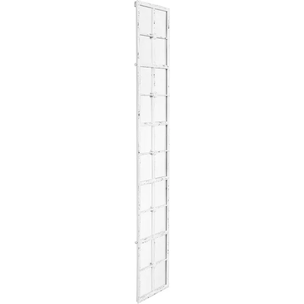 Creative CoOp Divided Rectangle Mirror with Distressed Gold FrameWhite