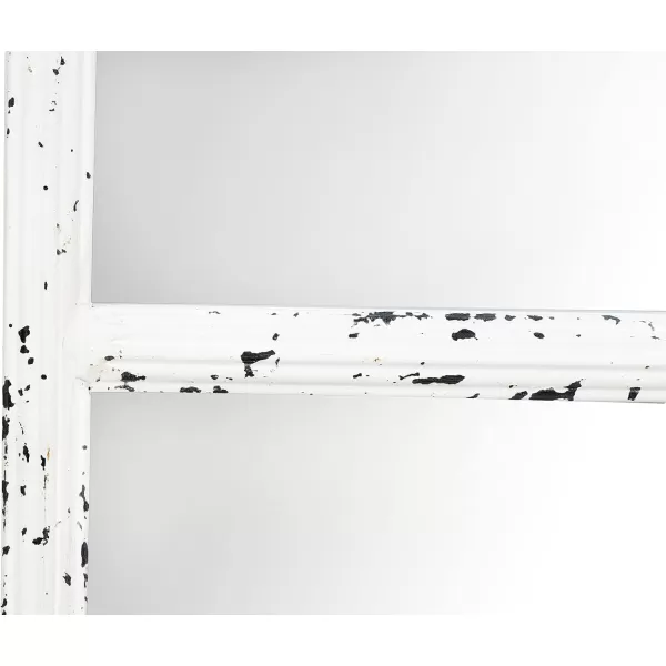 Creative CoOp Divided Rectangle Mirror with Distressed Gold FrameWhite