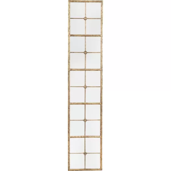 Creative CoOp Divided Rectangle Mirror with Distressed Gold FrameGold