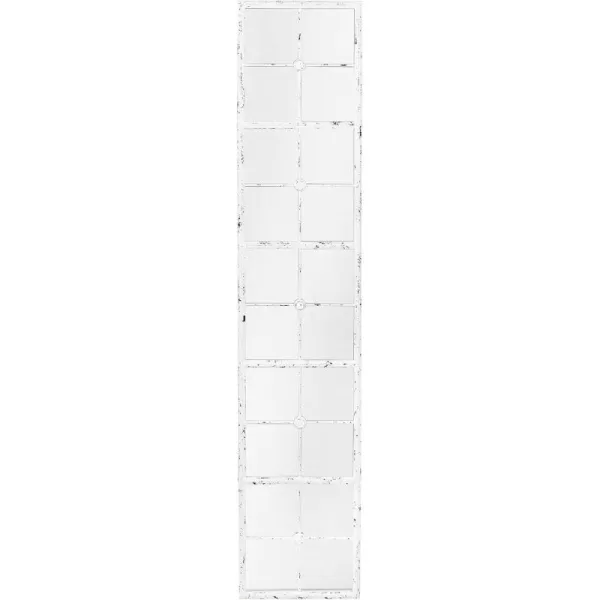Creative CoOp Divided Rectangle Mirror with Distressed Gold FrameWhite