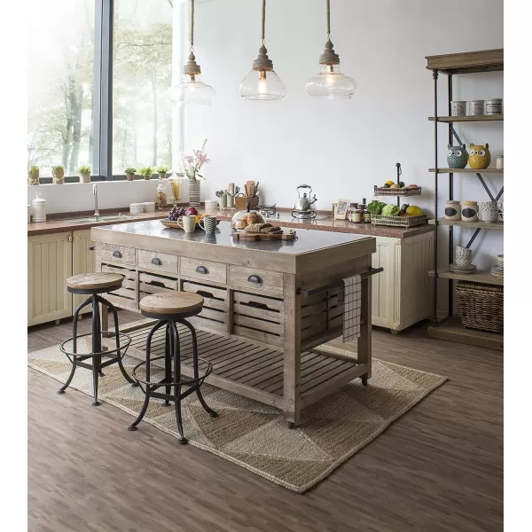 Creative CoOp Glass and Mango Wood Ceiling Pendant LightBrown