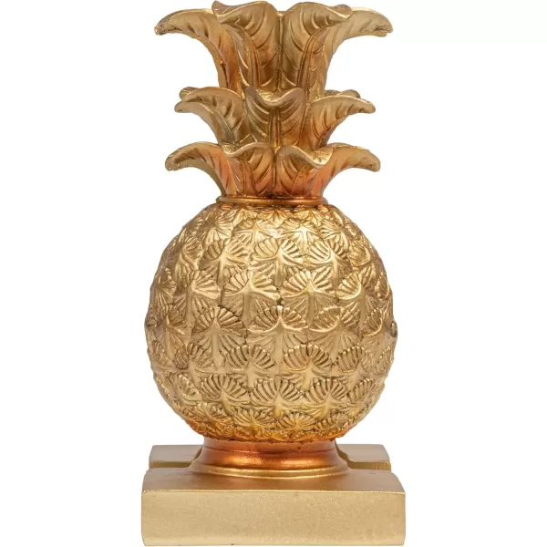 Creative CoOp Pineapple Shaped Gold Resin Bookends Set of 2 Pieces