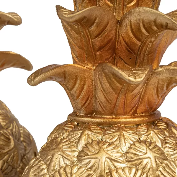 Creative CoOp Pineapple Shaped Gold Resin Bookends Set of 2 Pieces
